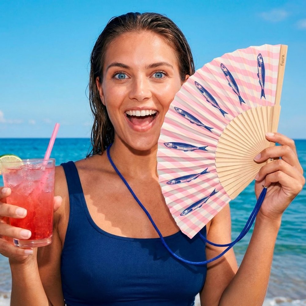 Hand Fan - "Bon Voyage"