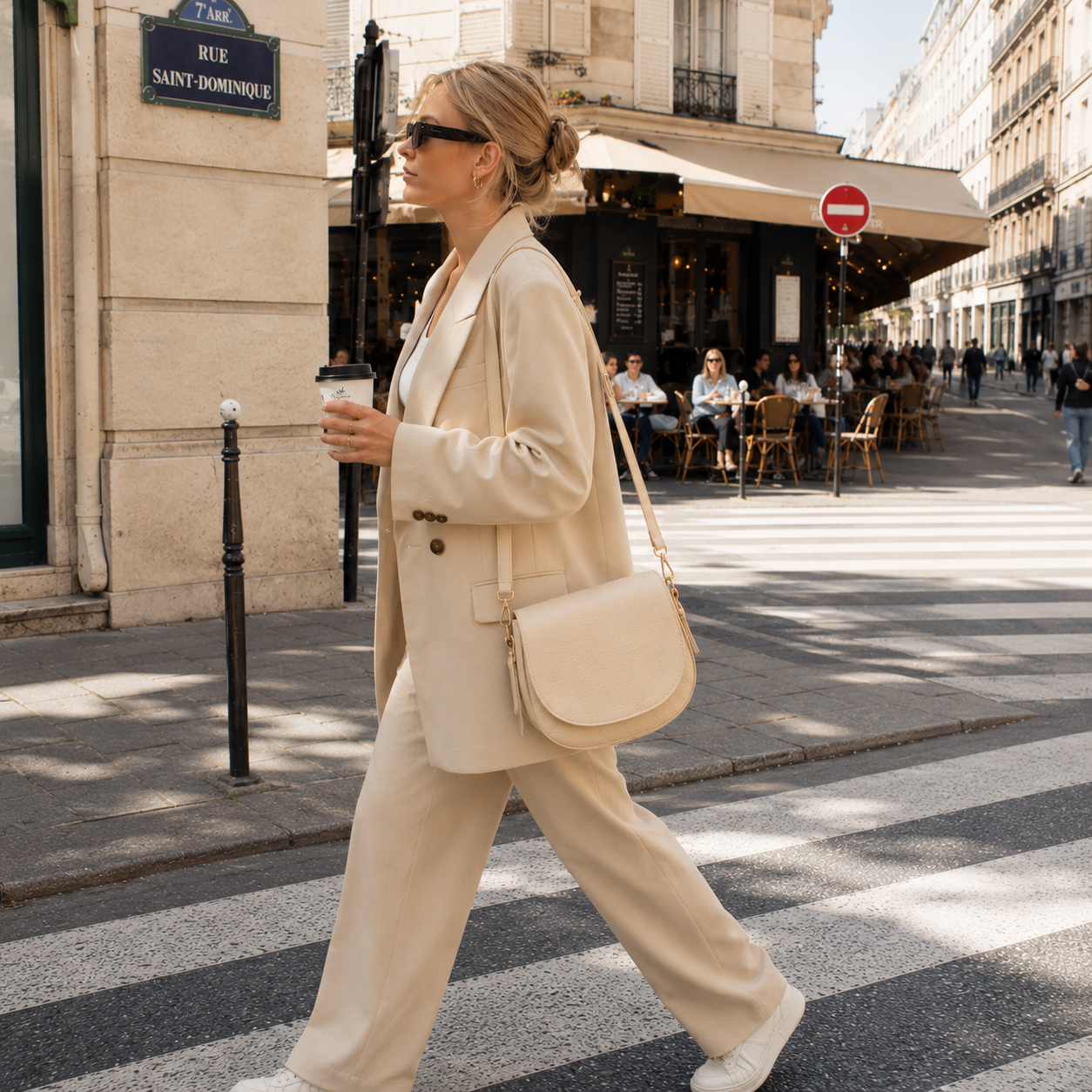 MAISON FANLI Gabrielle Leather Handbag - Cream
