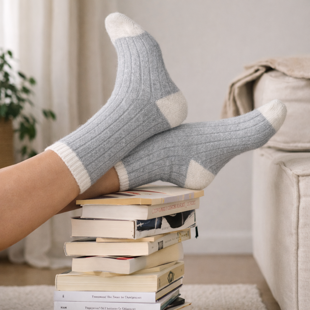 KLUE Merino Wool socks with Bands | 36-40 GREY & WHITE