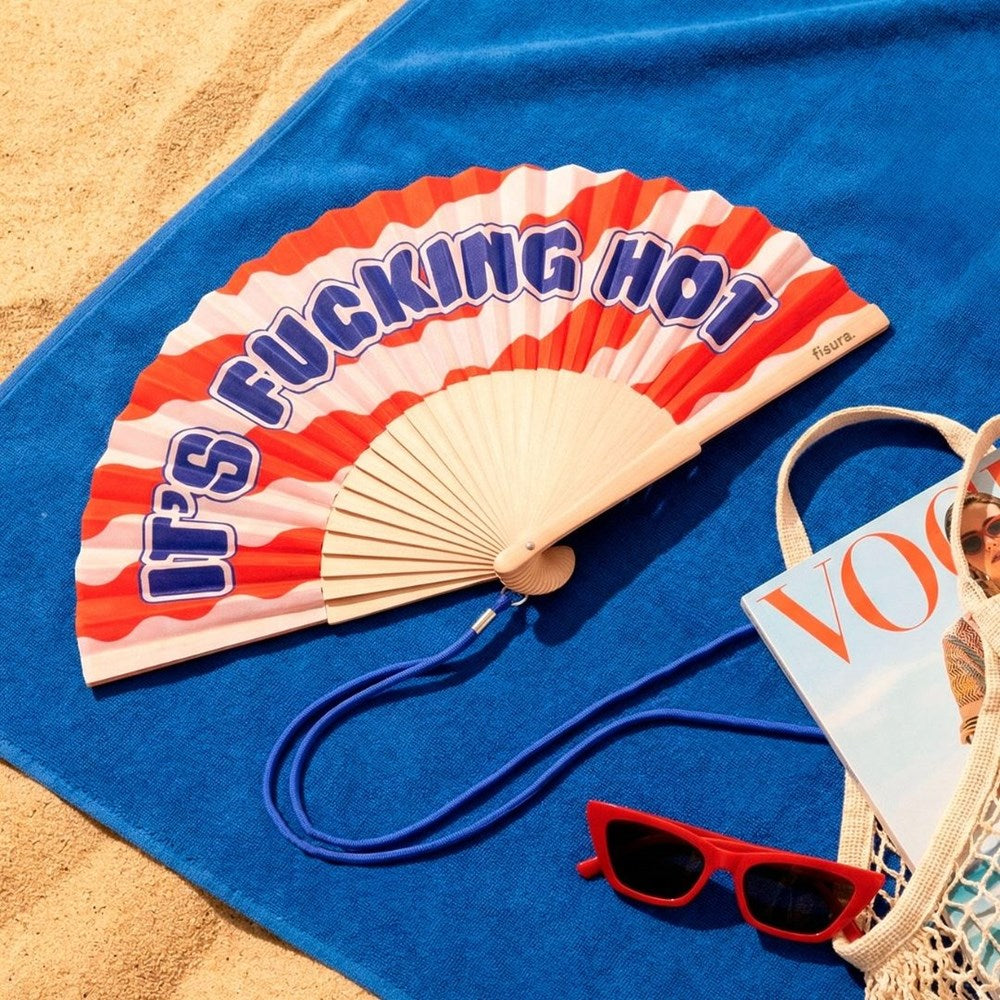 Hand Fan "Fucking Hot" Waves