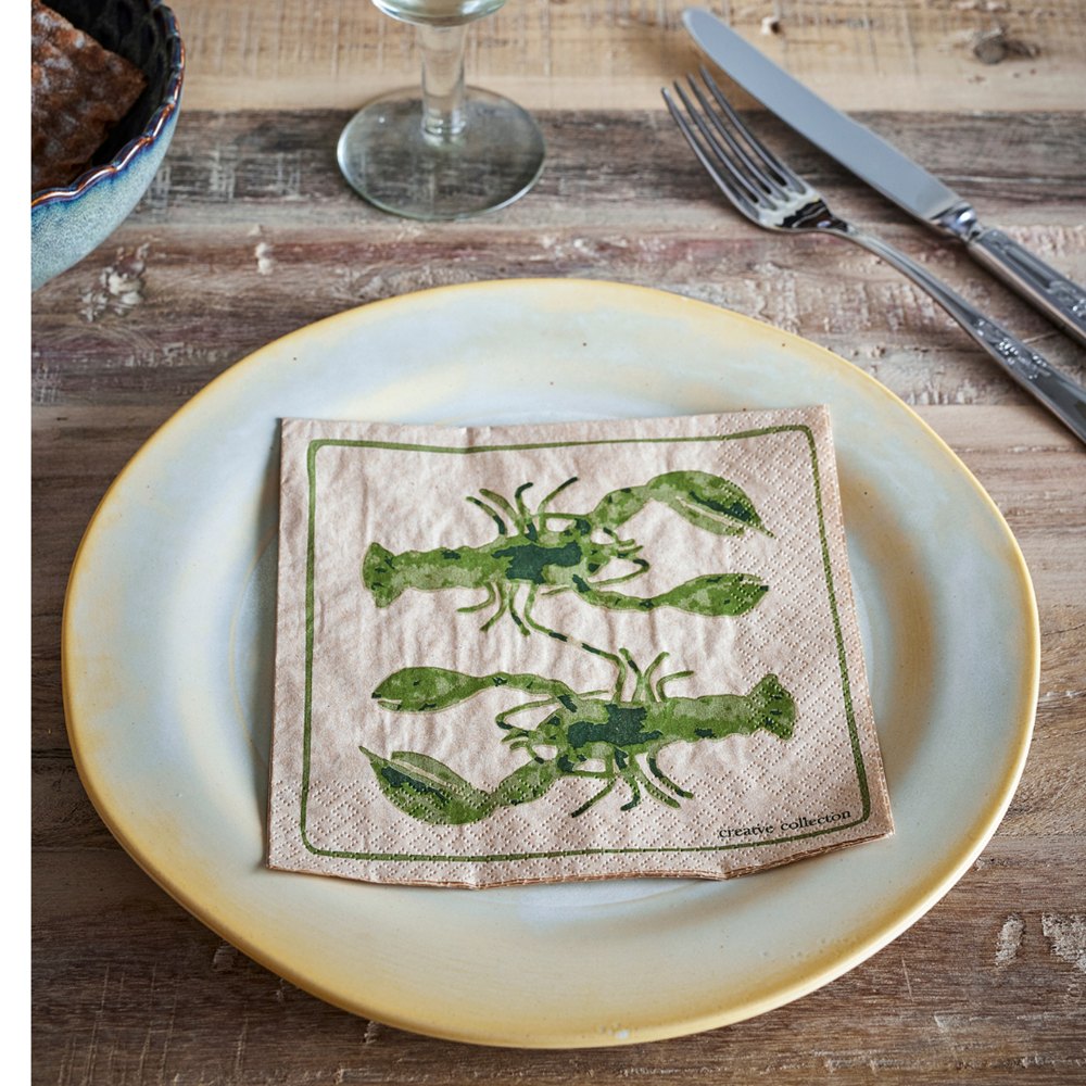 BLOOMINGVILLE-Hadden Napkin, Green, FSC Recycled, Paper