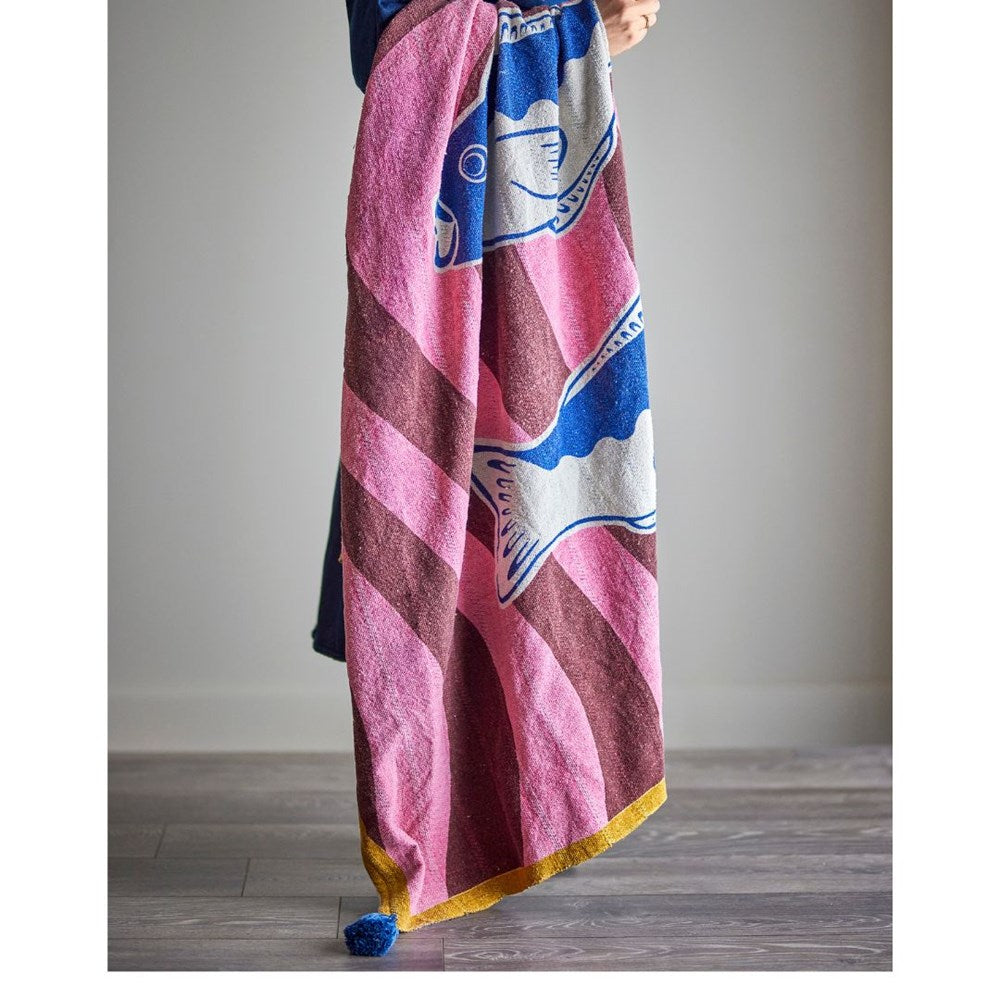 BLOOMINGVILLE-Remy Throw, Multi, Recycled Cotton