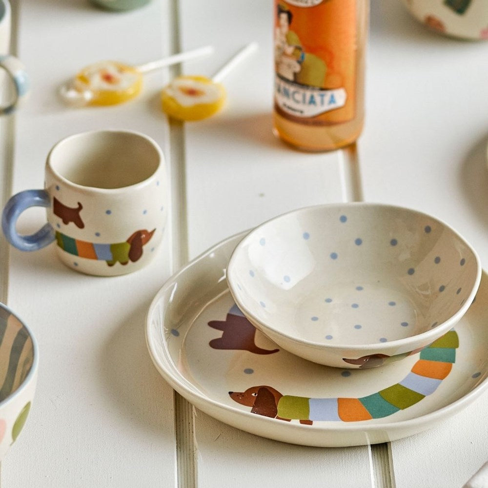BLOOMINGVILLE-Charlie Tableware Set, Blue, Stoneware