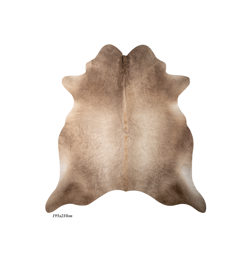 BEIJA FLOR - COW HIDE White Honey Vinyl Rug