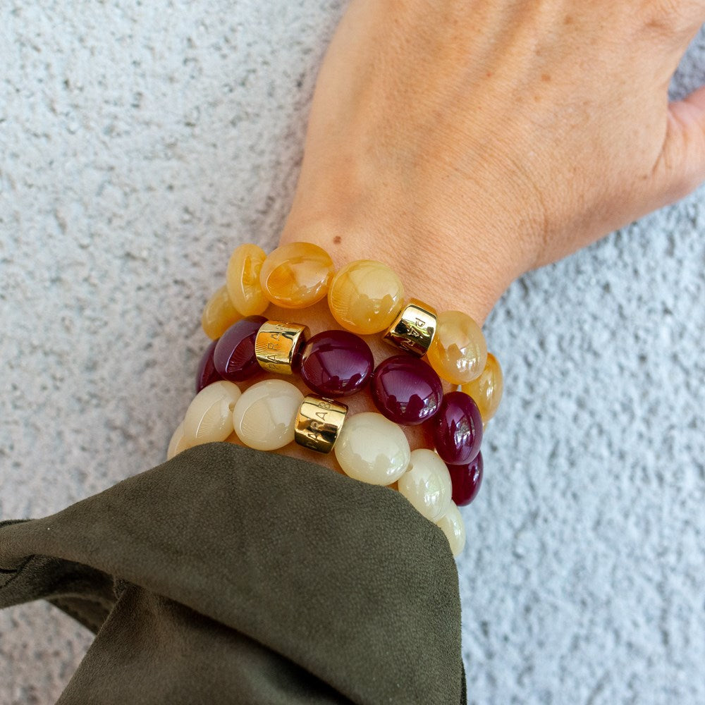 PARABAYA Red Bombom Resin Single Bracelet