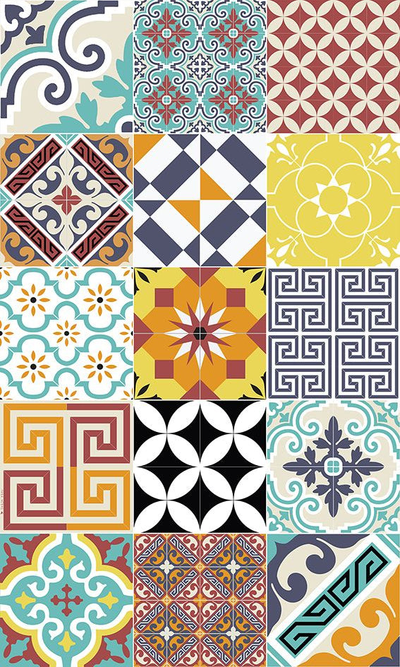 Eclectic Colourful Vinyl Rug