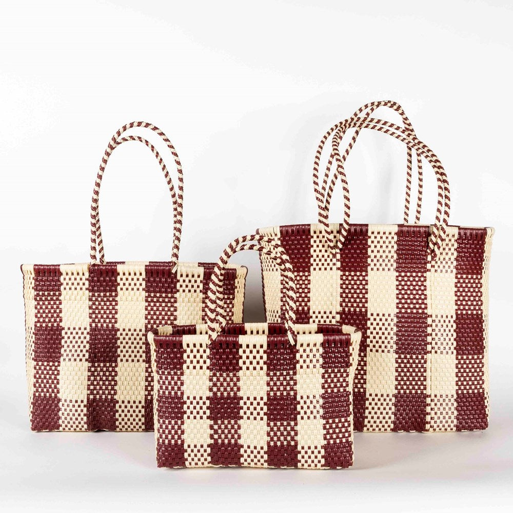 BAHIA - GRAZIA Bordeaux Medium Basket
