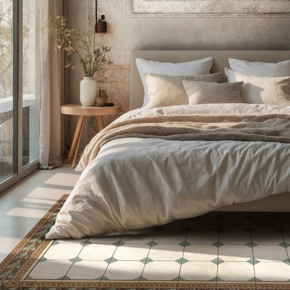 BEIJA FLOR - ITALIANO CYAN Vinyl Vinyl Rug