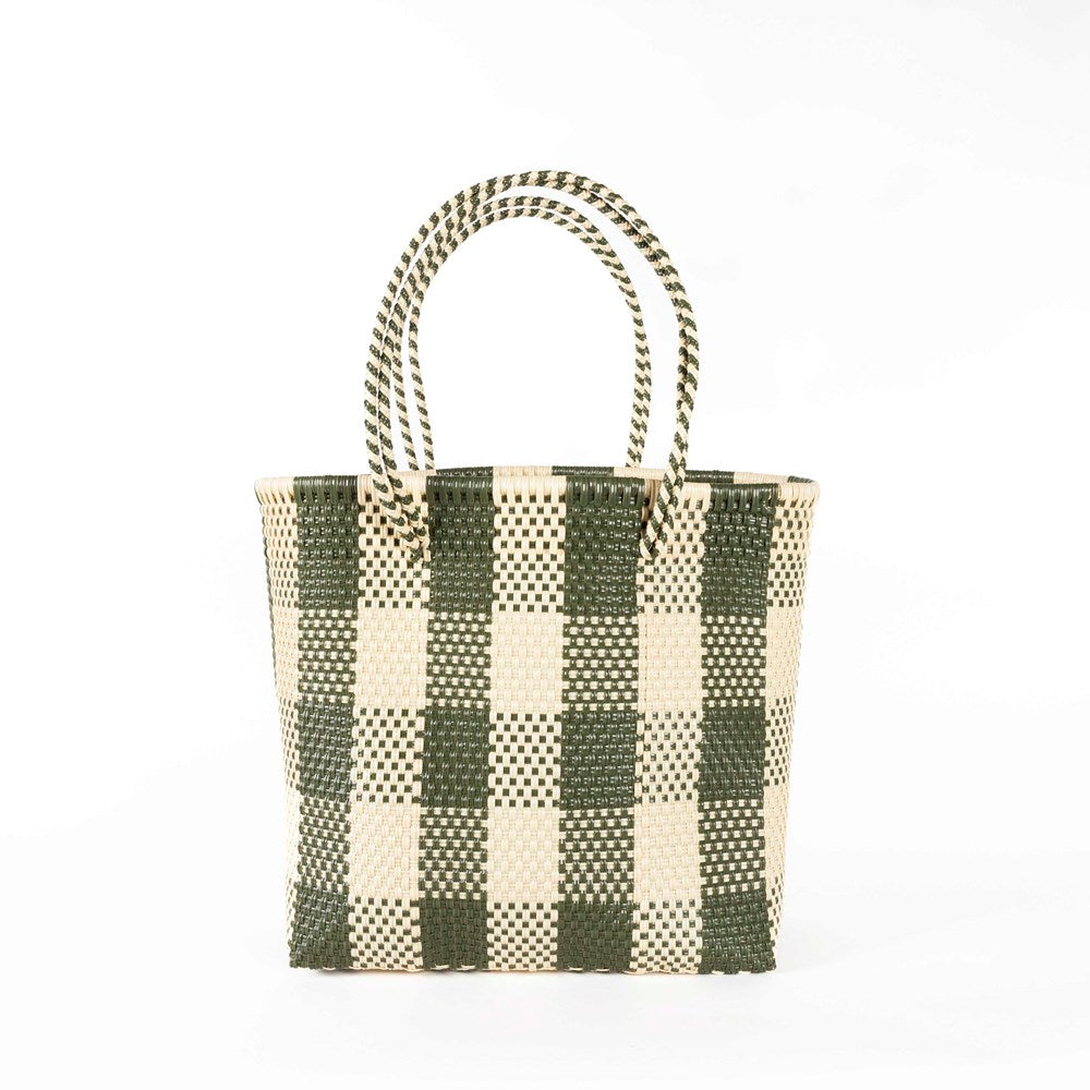 BAHIA BASKETS - GRAZIA Khaki Large Basket - Double Handle