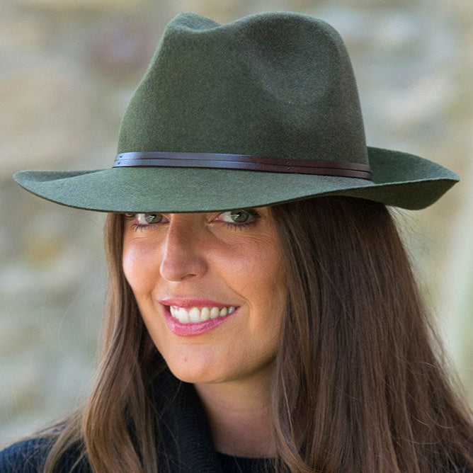 TRAVAUX EN COURS Felt Fedora Hat - Loden