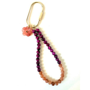 Gemstone Key Ring - Loop Cherry