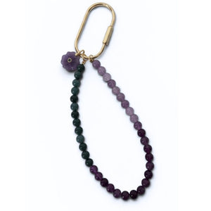 Gemstone Key Ring - Loop Purple