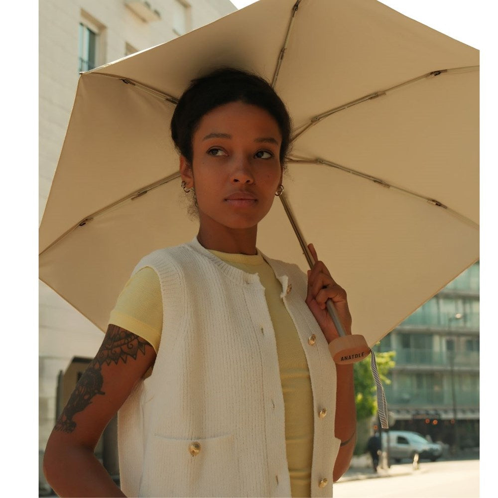 ANATOLE - LUMEN| UV Protection Umbrella – Sun & Rain - Linen Yellow