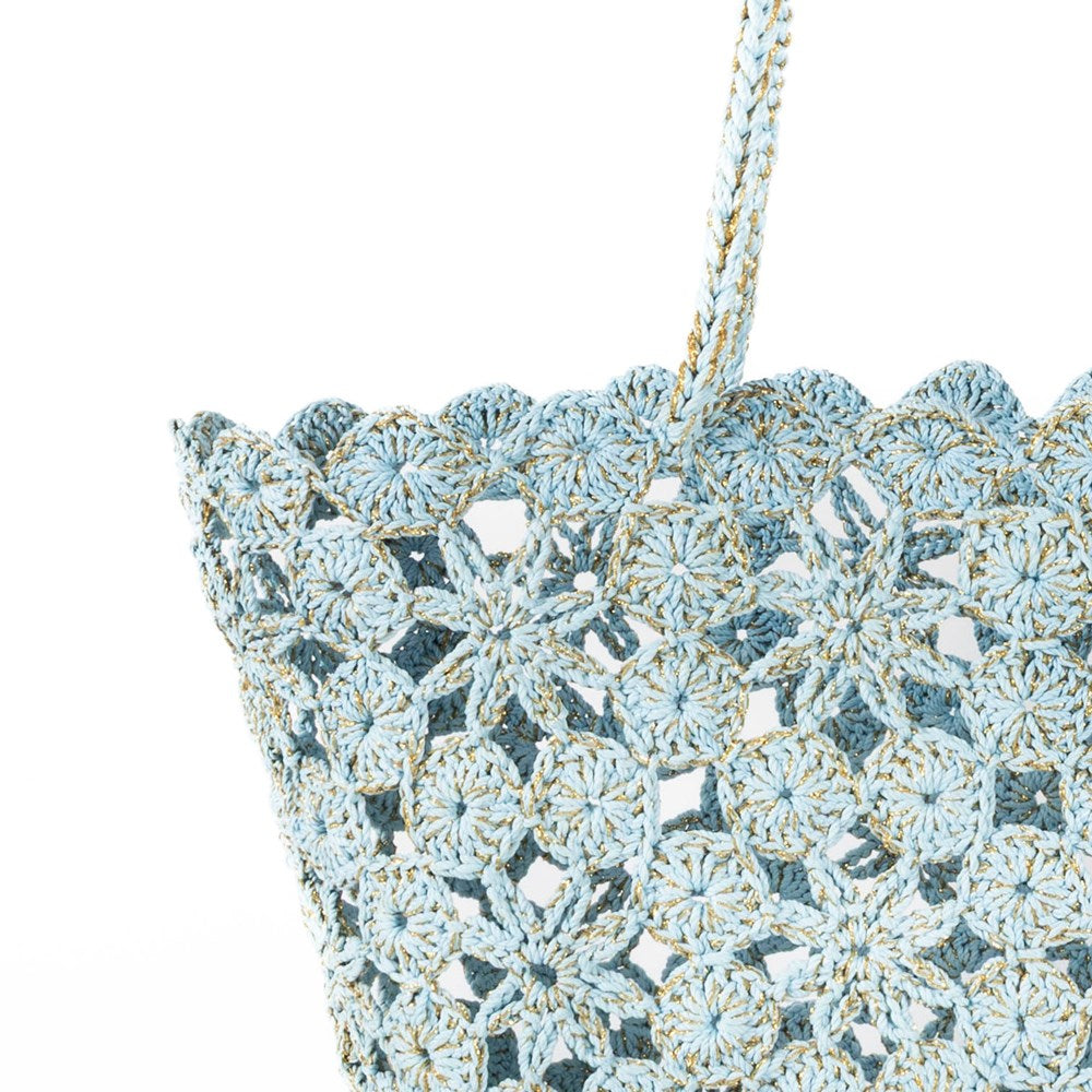 JANE Hydrangea Gold- Crochet Basket