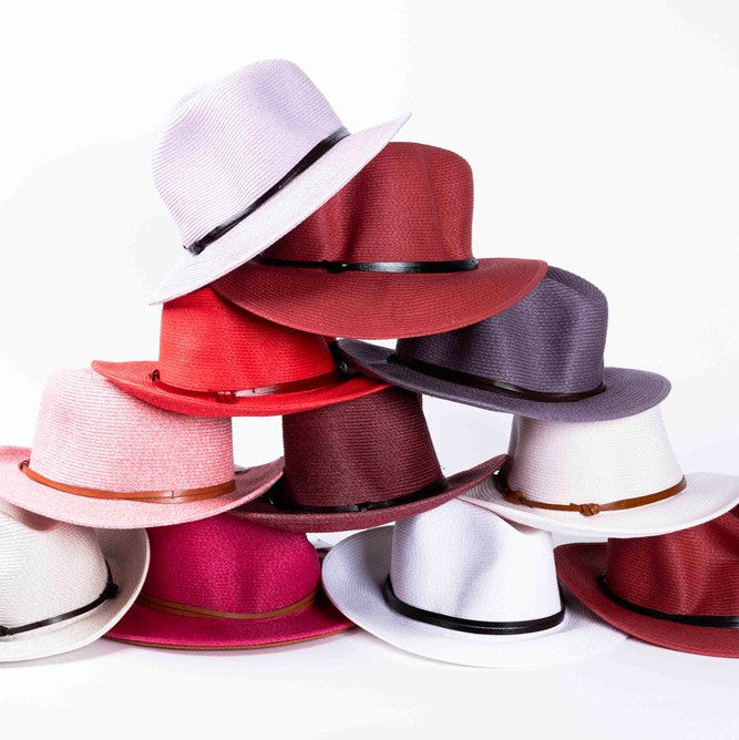 TRAVAUX EN COURS Borsalino Summer Hat - Powder Pink