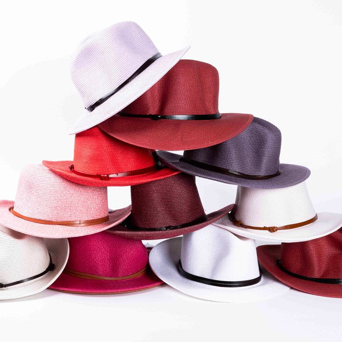 TRAVAUX EN COURS Borsalino Summer Hat - Red