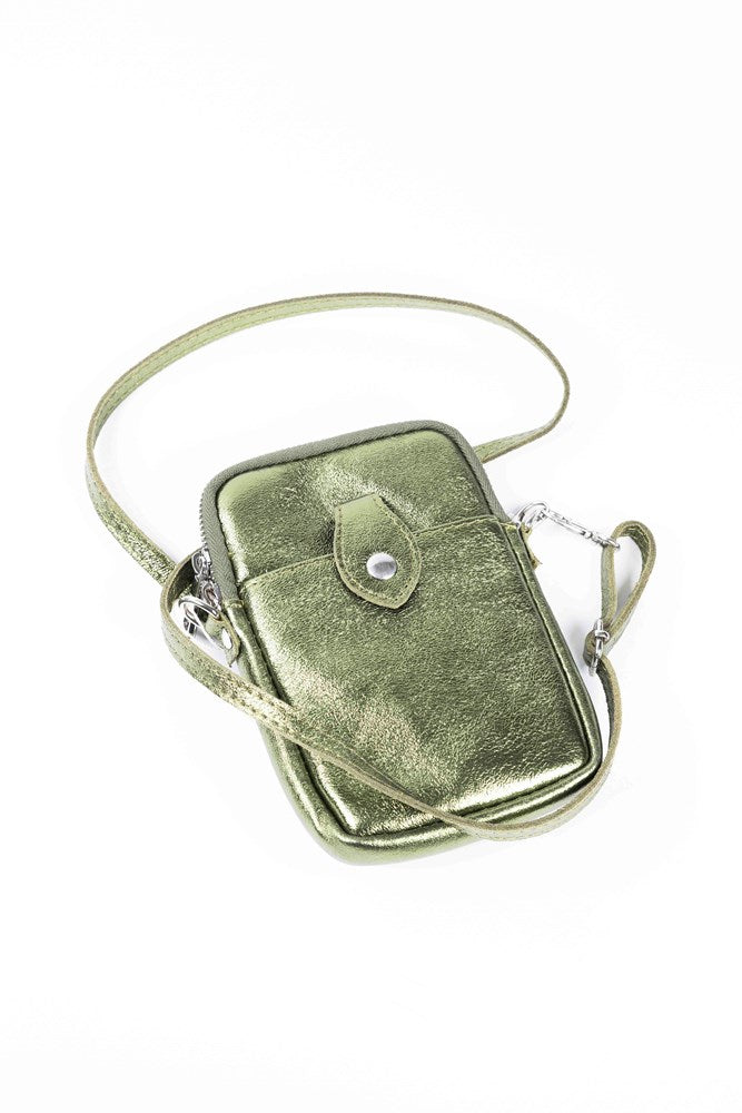 MAISON FANLI - Phone Pouch METALLIC KHAKI