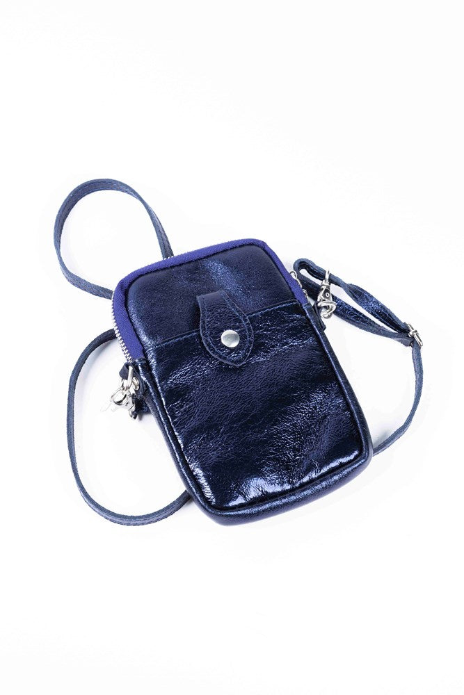 MAISON FANLI - Phone Pouch METALLIC MARINE