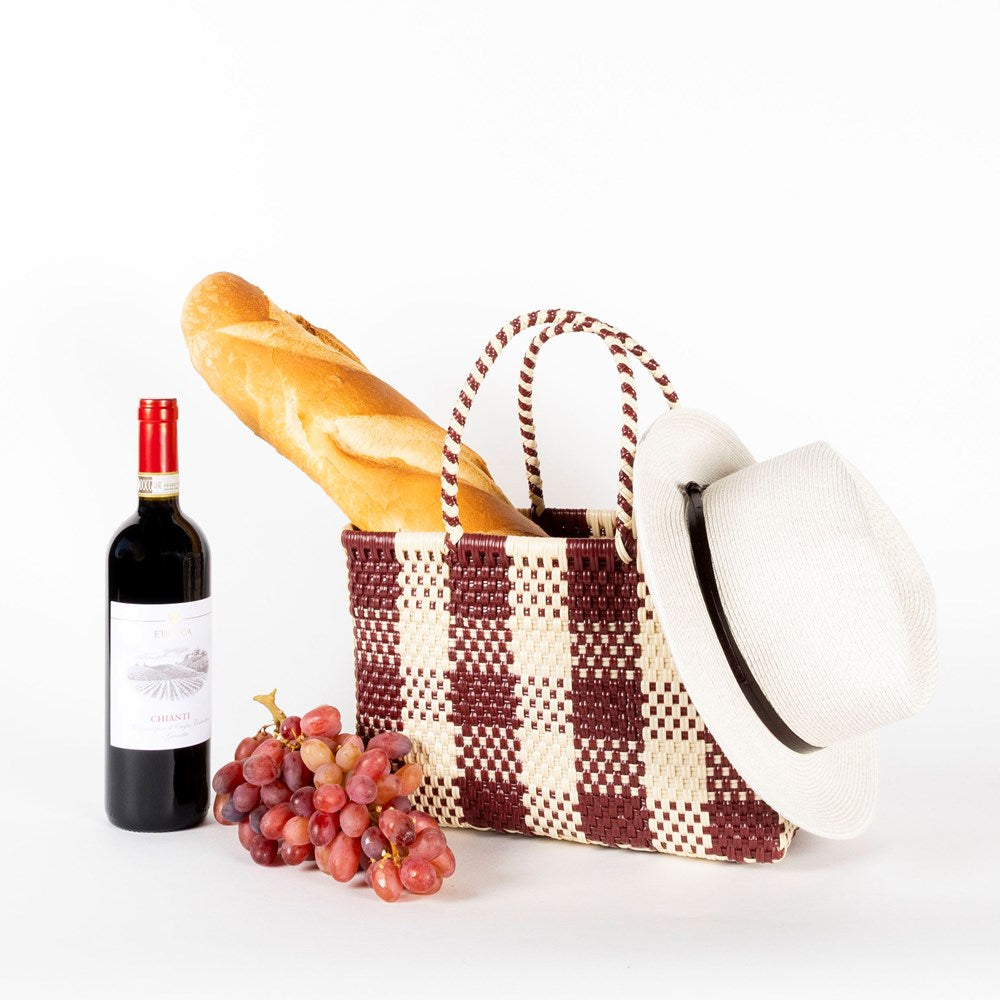 BAHIA BASKETS - GRAZIA Bordeaux Small Basket