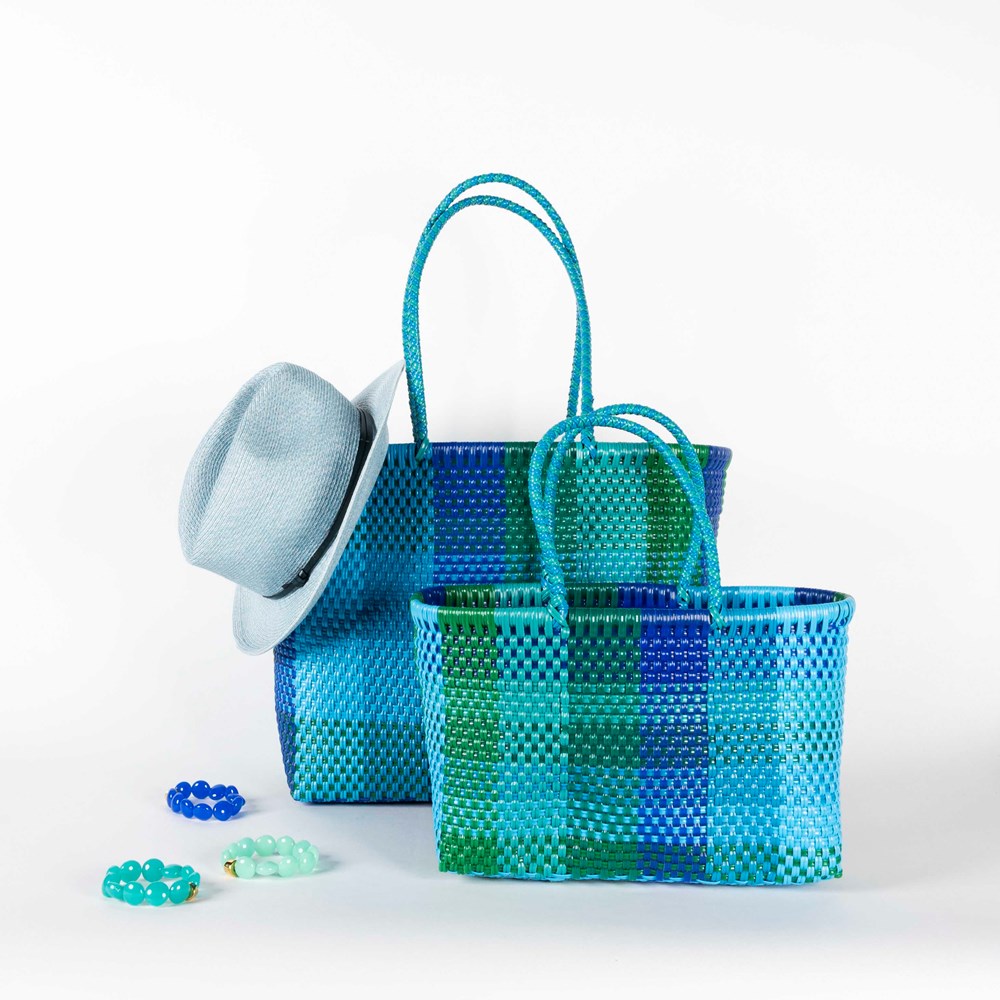 BAHIA BASKETS - CARLA Blue Small Basket