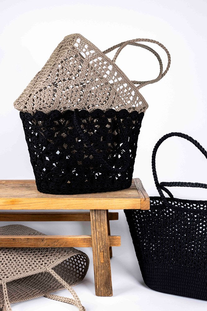 ROMY Black - Crochet Basket