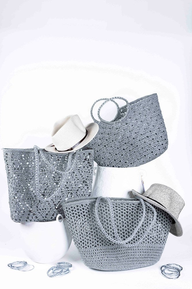 SOPHIA Silver - Crochet Basket