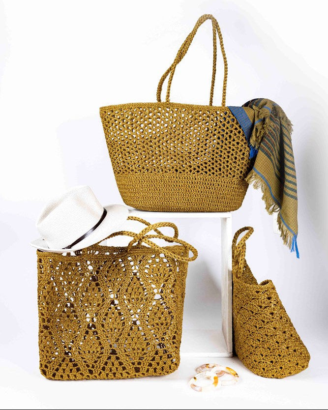ROMY Gold - Crochet Basket