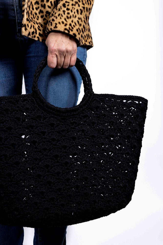 SOPHIA Black - Crochet Basket