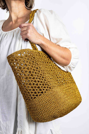 ROMY Gold - Crochet Basket