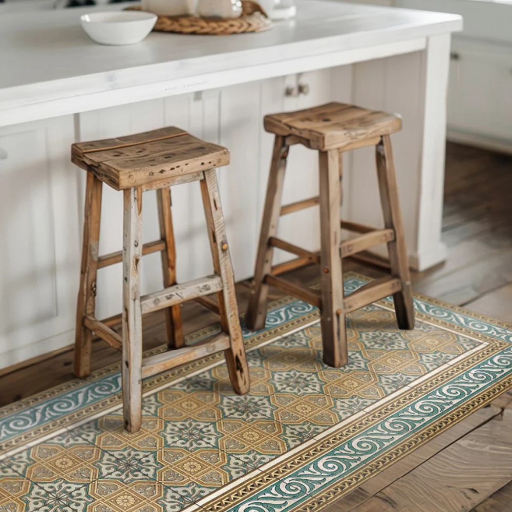 BEIJA FLOR- LUCAS GOLD Vinyl Rug