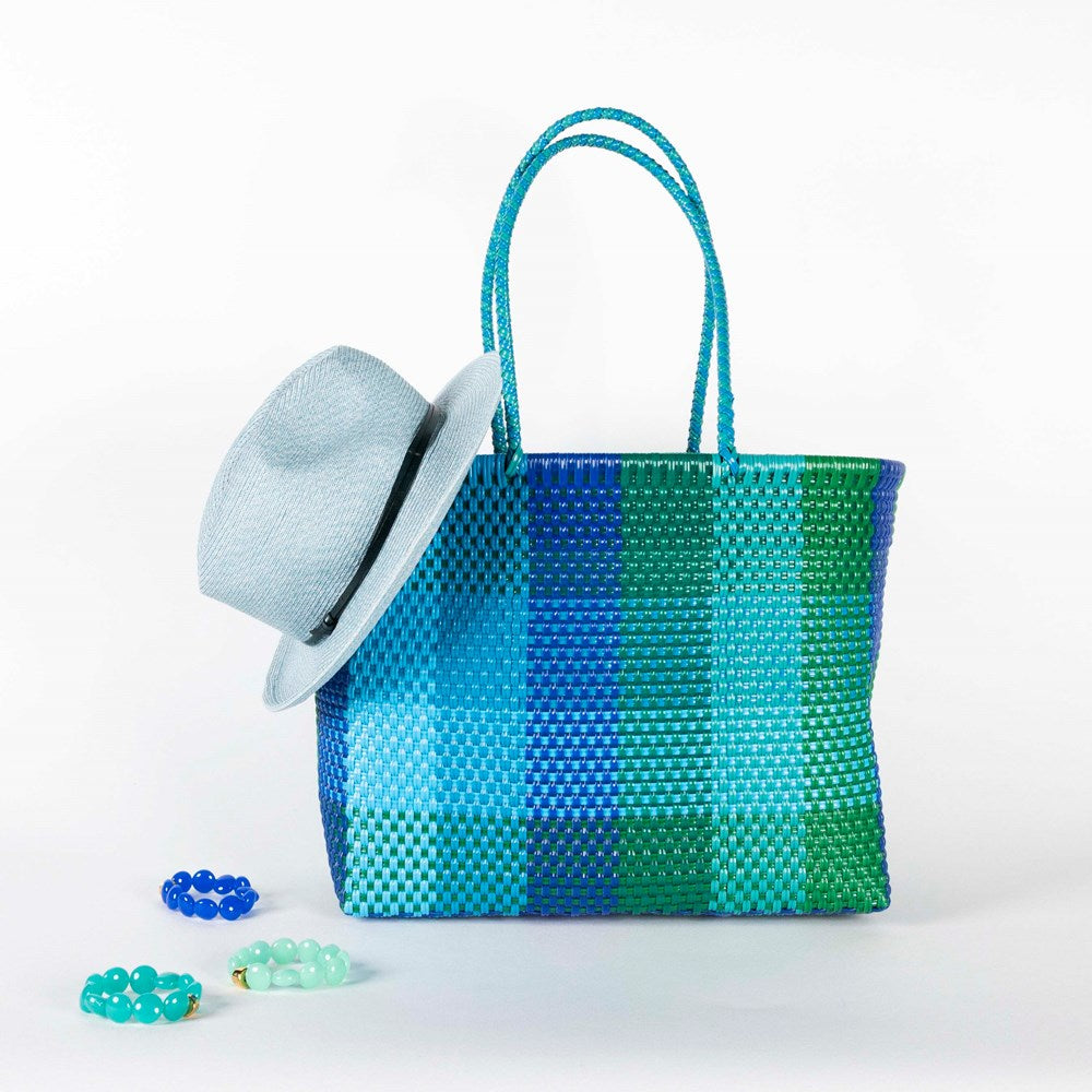 BAHIA - CARLA Blue Medium Basket