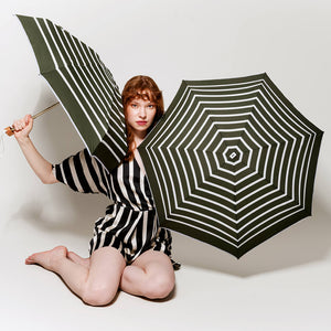 Mini umbrella Charles khaki stripes by Anatole
