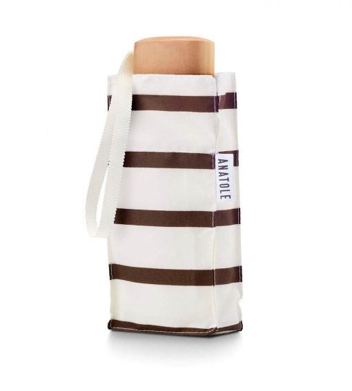 ANATOLE - NEW Striped Caramel micro-umbrella LAZARE