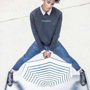 Mini umbrella Henri Blue stripes by Anatole