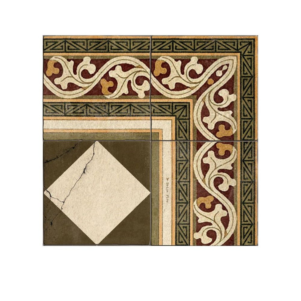 BEIJA FLOR - GAMBIT OLIVE Vinyl Rug