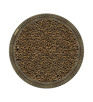 BEIJA FLOR- LEOPARD Small Round Vinyl Placemat