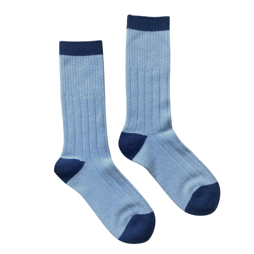 KLUE Merino Wool Socks with Bands| 36-40 GREY (SKYE BLUE) AND BLUE