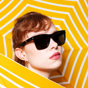 Mini umbrella Gabin Yellow stripes by Anatole