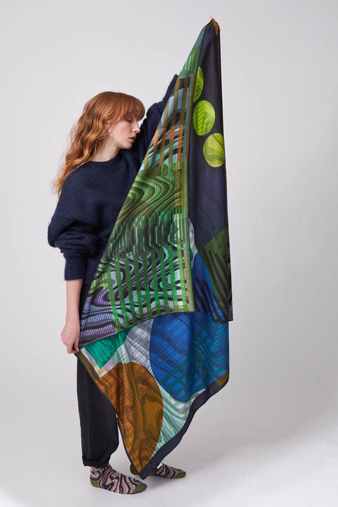 MA POESIE - Scarf IGOR Blue