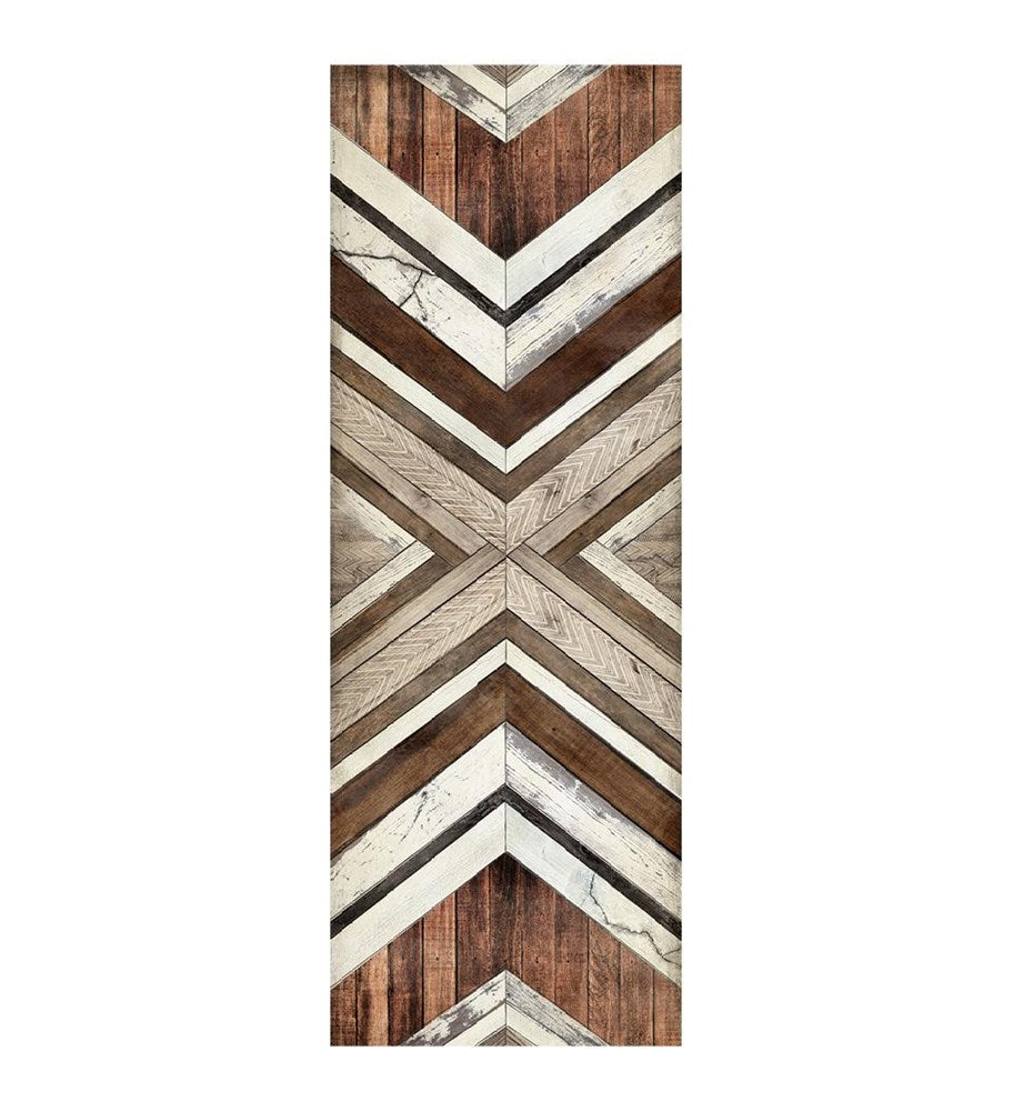 BEIJA FLOR- WOOD ART Natural Vinyl Rug