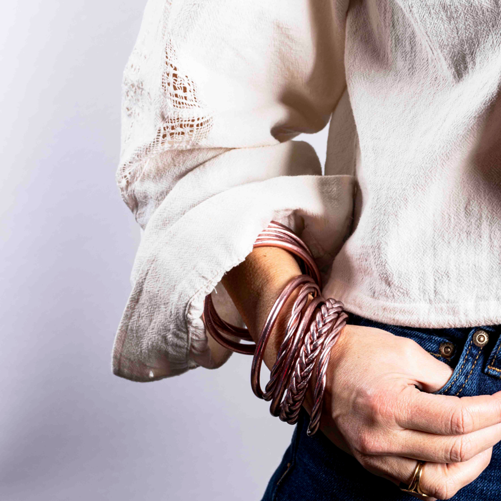 Buddhist Bracelet  Twist - ROSE GOLD