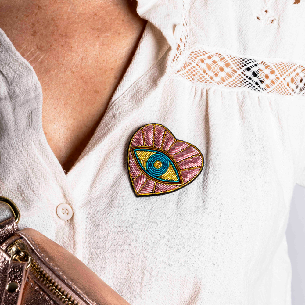 Brooch - Pink Evil Eye