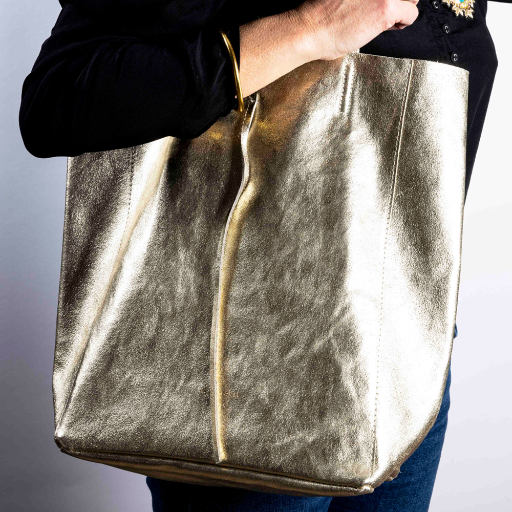 MAISON FANLI - Large Tote METALLIC GOLD