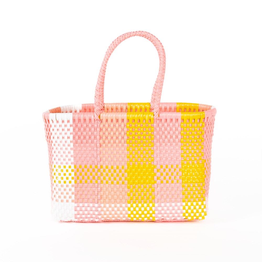 BAHIA BASKETS - CARLA Yellow Pink Small Basket