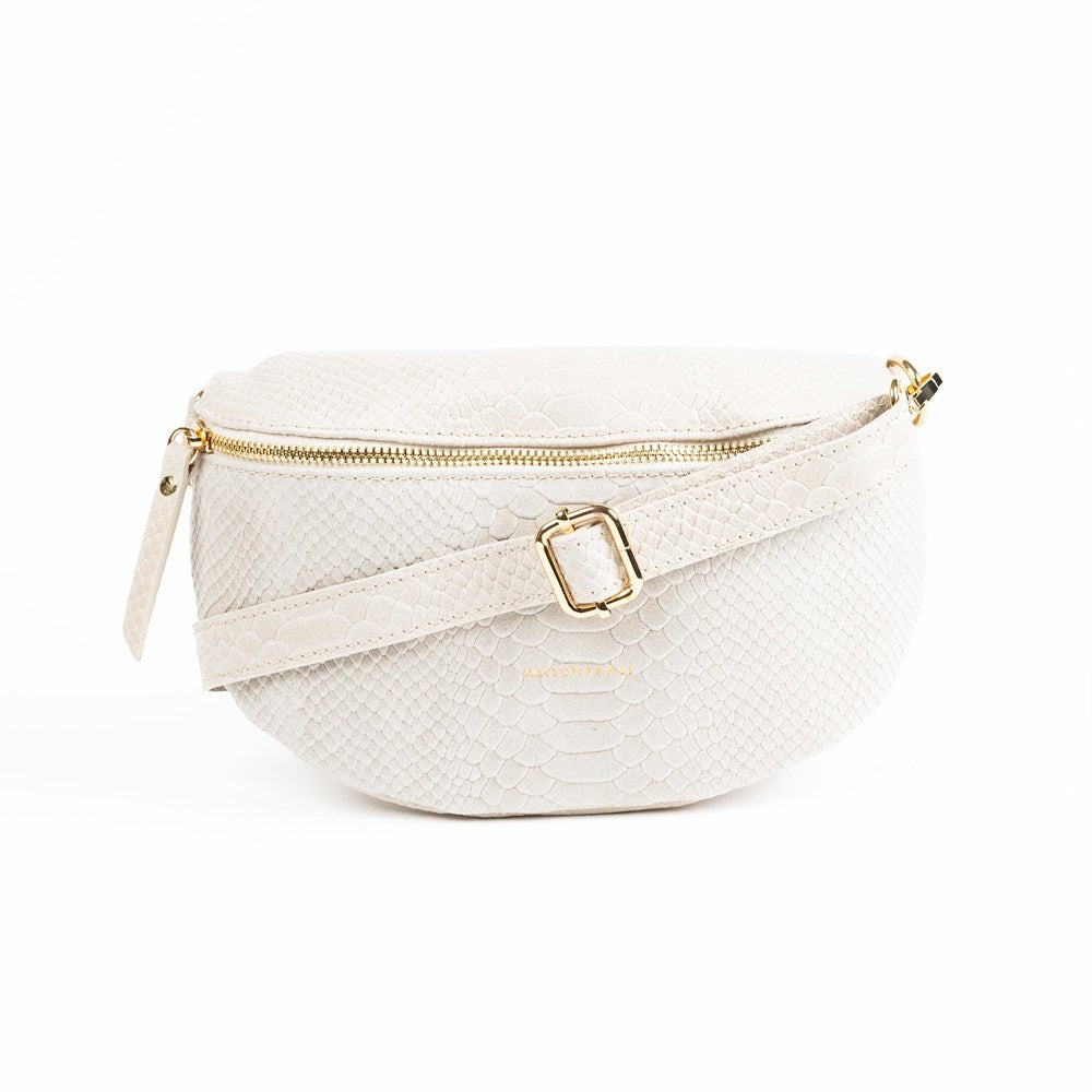 MAISON FANLI - SNAKE Bum Bag Cream