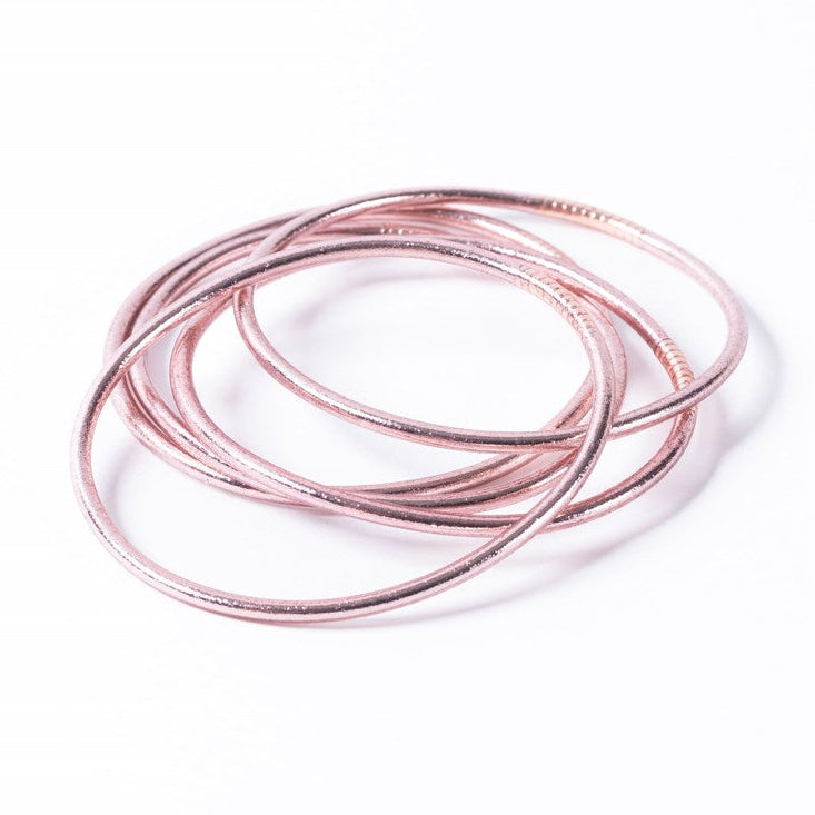 Buddhist Bangles Thin- Rose Gold Bracelet