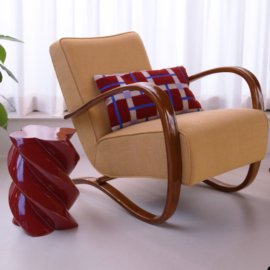 KLEVERING-Pillar marshmallow burgundy