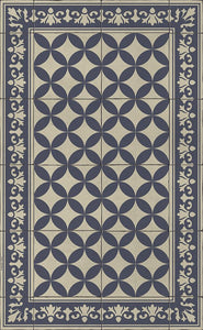 BEIJA FLOR Vinyl Rug- Sofi Navy