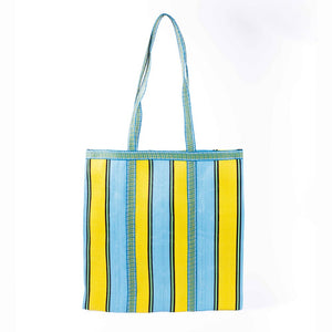 PARISIAN COOL- BELLE ILE Yellow Aqua Tote