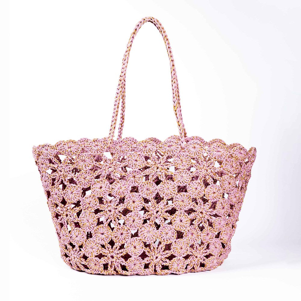 JANE Pink Gold - Crochet Basket